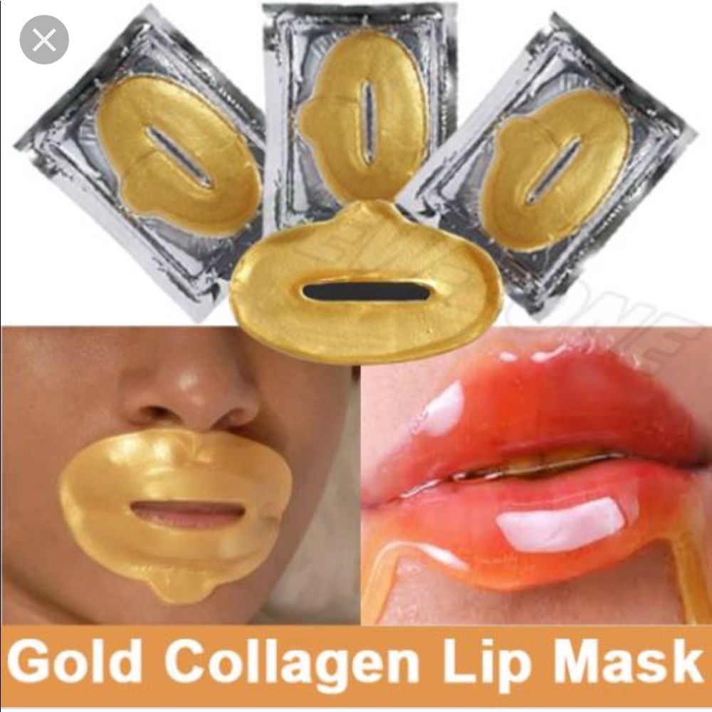 10 Gold collagen lip mask & 1 chest mask k-beauty